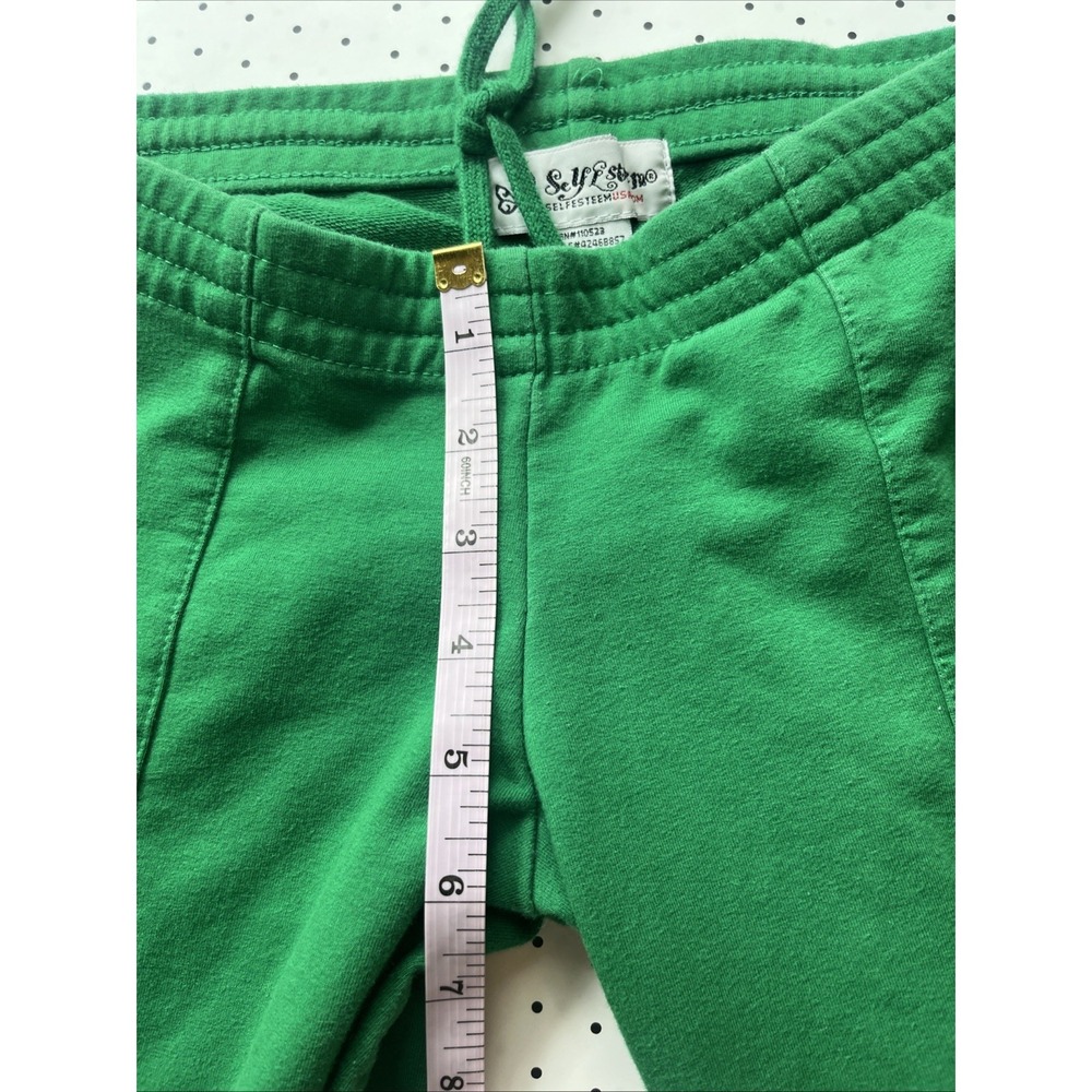 Y2K Kelly Green Side Stripe Flare Track Pants Wide Leg Lounge Athleisure Small - Picture 6 of 8